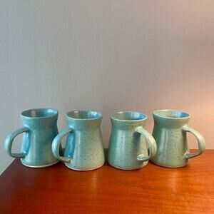 Rare 1950s David Gil Cooperative Design Bennington Vermont - Set 4 Speckled Mugs